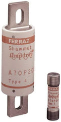 Ferraz Shawmut - 650 VDC, 700 VAC, 400 Amp, Fast-Acting Semiconductor/High Speed Fuse - Bolt-on Mount, 5-3/32" OAL, 100 at AC/DC kA Rating, 2" Diam - Exact Industrial Supply