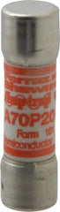 Ferraz Shawmut - 650 VDC, 700 VAC, 20 Amp, Fast-Acting Semiconductor/High Speed Fuse - Clip Mount, 50.8mm OAL, 100 at AC/DC kA Rating, 9/16" Diam - Exact Industrial Supply