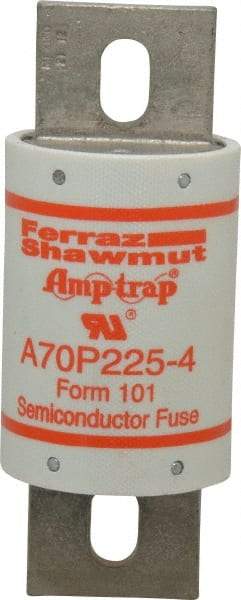 Ferraz Shawmut - 650 VDC, 700 VAC, 225 Amp, Fast-Acting Semiconductor/High Speed Fuse - Bolt-on Mount, 5-3/32" OAL, 100 at AC/DC kA Rating, 2" Diam - Exact Industrial Supply