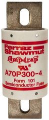 Ferraz Shawmut - 650 VDC, 700 VAC, 300 Amp, Fast-Acting Semiconductor/High Speed Fuse - Bolt-on Mount, 5-3/32" OAL, 100 at AC/DC kA Rating, 2" Diam - Exact Industrial Supply