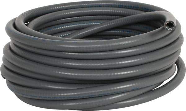 Made in USA - 3/8" Trade Size, 50' Long, Flexible Liquidtight Conduit - Steel - Exact Industrial Supply