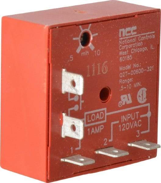 NCC - 5 Pin, Time Delay Relay - 1 at Resistive or Inductive Load Contact Amp, 120 VAC, On Board Trimpot - Exact Industrial Supply