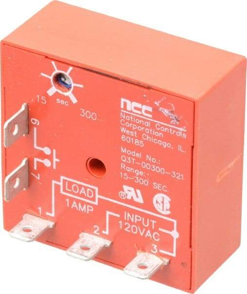 NCC - 5 Pin, Time Delay Relay - 1 at Resistive or Inductive Load Contact Amp, 120 VAC, On Board Trimpot - Exact Industrial Supply