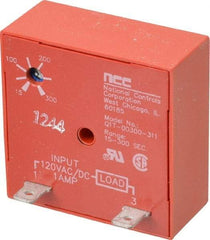 NCC - 2 Pin, Time Delay Relay - 1 at Resistive or Inductive Load Contact Amp, 120 VAC/VDC, On Board Trimpot - Exact Industrial Supply