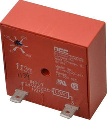 NCC - 2 Pin, Time Delay Relay - 1 at Resistive or Inductive Load Contact Amp, 24 VAC/VDC, On Board Trimpot - Exact Industrial Supply