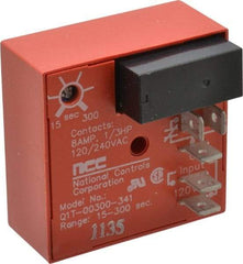 NCC - 5 Pin, SPDT Time Delay Relay - 8 at 250 VAC Resistive Load Contact Amp, 120 VAC, On Board Trimpot - Exact Industrial Supply