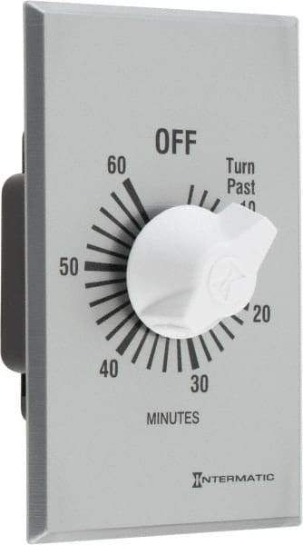 Intermatic - 1 hr Indoor Analog Spring-wound Mechanical Timer - 125 VAC, 50/60 Hz, - Exact Industrial Supply
