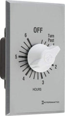 Intermatic - 6 hr Indoor Analog Spring-wound Mechanical Timer - 125 VAC, 50/60 Hz, - Exact Industrial Supply