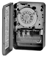 Intermatic - 24 hr with Day Skipper Outdoor Analog Electromechanical Timer Switch - 10 On/Off per Day, 208 to 277 VAC, 60 Hz, - Exact Industrial Supply