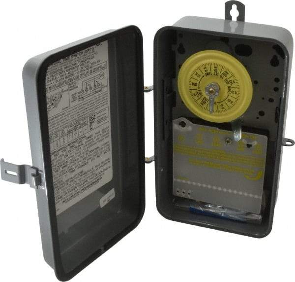 Intermatic - 24 hr Outdoor Analog Electromechanical Timer Switch - 1 to 12 On/Off, 125 VAC, 60 Hz, - Exact Industrial Supply