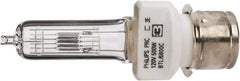 Philips - 500 Watt, 120 Volt, Halogen Miniature & Specialty T6 Lamp - Medium Prefocus Base, 50 to 749 Equivalent Range, Neutral (3,000 to 3,699), 1-3/8" OAL - Exact Industrial Supply
