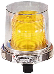 Federal Signal Corp - 120 VAC, 4X NEMA Rated, Strobe Tube, Green, Strobe Light - 80 Flashes per min, 1/2 Inch Pipe, 5-1/2 Inch Diameter, 7-1/4 Inch High, IP66 Ingress Rating, Pipe Mount - Exact Industrial Supply