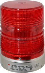 Federal Signal Corp - 120 VAC, 3R NEMA Rated, Strobe Tube, Red, Double Flash Strobe Light - 80 Flashes per min, 1/2 Inch Pipe, 5-11/16 Inch Diameter, 8-1/2 Inch High, IP45 Ingress Rating, Pipe Mount - Exact Industrial Supply