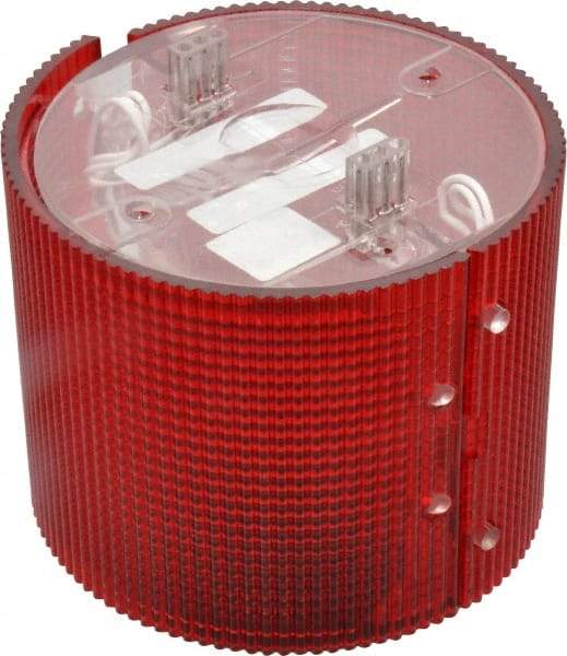 Federal Signal Corp - Incandescent Lamp, Red, Flashing and Steady, Stackable Tower Light Module - 24 VDC, 0.76 Amp, 1 NEMA Rated, Base Mount - Exact Industrial Supply