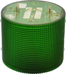 Federal Signal Corp - Incandescent Lamp, Green, Flashing and Steady, Stackable Tower Light Module - 120 VAC, 0.13 Amp, 1 NEMA Rated, Base Mount - Exact Industrial Supply