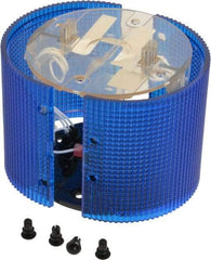 Federal Signal Corp - Incandescent Lamp, Blue, Flashing and Steady, Stackable Tower Light Module - 120 VAC, 0.13 Amp, 1 NEMA Rated, Base Mount - Exact Industrial Supply