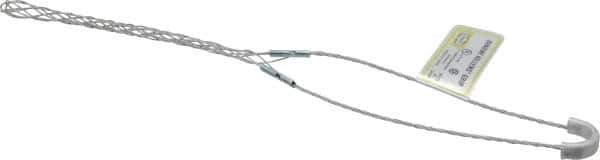 Hubbell Wiring Device-Kellems - 0.43 to 0.56 Inch Cable Diameter, Galvanized Steel, Single Loop Support Grip - 10-3/4 Inch Long, 550 Lb. Breaking Strength, 4-3/4 Inch Mesh Length - Exact Industrial Supply