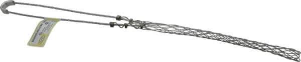 Hubbell Wiring Device-Kellems - 0.85 to 1 Inch Cable Diameter, Galvanized Steel, Single Loop Support Grip - 16 Inch Long, 1,400 Lb. Breaking Strength, 8 Inch Mesh Length - Exact Industrial Supply