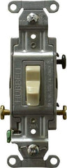 Hubbell Wiring Device-Kellems - 3 Pole, 120 to 277 VAC, 20 Amp, Commercial Grade, Toggle, Wall and Dimmer Light Switch - 4-1/16 Inch High - Exact Industrial Supply