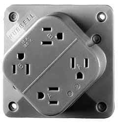 Hubbell Wiring Device-Kellems - Brown Adapter Plate - For Use With 1-and 2-Gang Device Boxes - Exact Industrial Supply