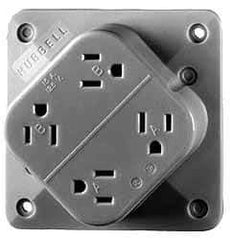 Hubbell Wiring Device-Kellems - Brown Adapter Plate - For Use With 1-and 2-Gang Device Boxes - Exact Industrial Supply