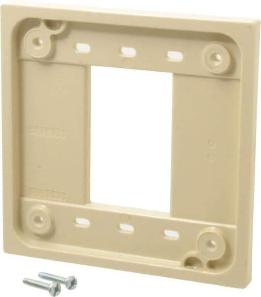 Hubbell Wiring Device-Kellems - Ivory Adapter Plate - For Use With 1-and 2-Gang Device Boxes - Exact Industrial Supply