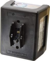 Hubbell Wiring Device-Kellems - 2 Poles, 30 Amp, 1 NEMA, Enclosed Toggle Manual Motor Starter - 100.8mm Wide x 87.1mm Deep x 114.8mm High, 15 hp, CSA Certified, NEMA 1, UL Listed - Exact Industrial Supply