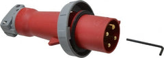 Hubbell Wiring Device-Kellems - Pin & Sleeve Plugs & Connectors; Connector Type: Plug ; Pin Configuration: 4 ; Number of Poles: 3 ; Amperage: 60 ; Voltage: 480 VAC ; Maximum Cord Grip Diameter (mm): 36.80 - Exact Industrial Supply
