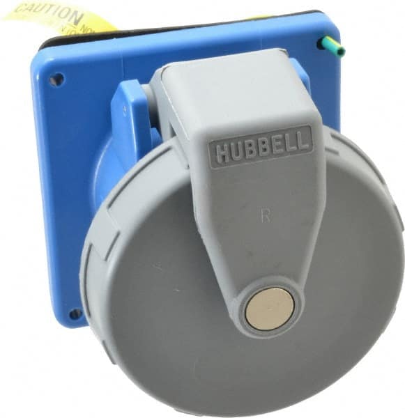 Hubbell Wiring Device-Kellems - Pin & Sleeve Receptacles; Receptacle/Part Type: Receptacle ; Pin Configuration: 4 ; Number of Poles: 3 ; IEC Pin & Sleeve Style: IEC 60309-1 ; Amperage: 60 ; Voltage: 250 VAC - Exact Industrial Supply