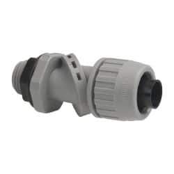 Hubbell Wiring Device-Kellems - 1/2" Trade, Thermoplastic Push In Flexible Liquidtight Conduit Connector - Noninsulated - Exact Industrial Supply