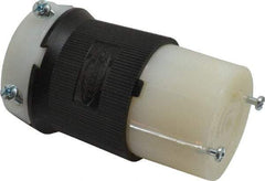 Hubbell Wiring Device-Kellems - 120/208 VAC, 30 Amp, L21-30R Configuration, Industrial Grade, Self Grounding Connector - 3 Phase, 4 Poles, IP20, 0.35 to 1.15 Inch Cord Diameter - Exact Industrial Supply