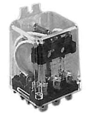 ACI - 8 Pins, 1/2 hp, Square Electromechanical Blade General Purpose Relay - 10 Amp at 240 VAC, DPDT, 230 VAC - Exact Industrial Supply