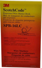 3M - 450 Label, 1.37 Inch Long x 0.22 Inch Wide x 1/4mm Thick, Alphanumeric, Electrical Vinyl Film Book - Black Legend, White Background, 39.2 to 100.4°F, Self Adhesive - Exact Industrial Supply