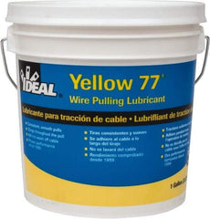 Ideal - 1 Gallon Pail, Yellow Wire Pulling Lubricant Wax - 40 to 120°F, RoHS Compliant, UL Listed - Exact Industrial Supply