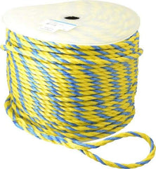 Ideal - 600 Ft. Long, 300 Lb. Load, Polypropylene Rope - 3/8 Inch Diameter, 2,430 Lb. Breaking Strength - Exact Industrial Supply