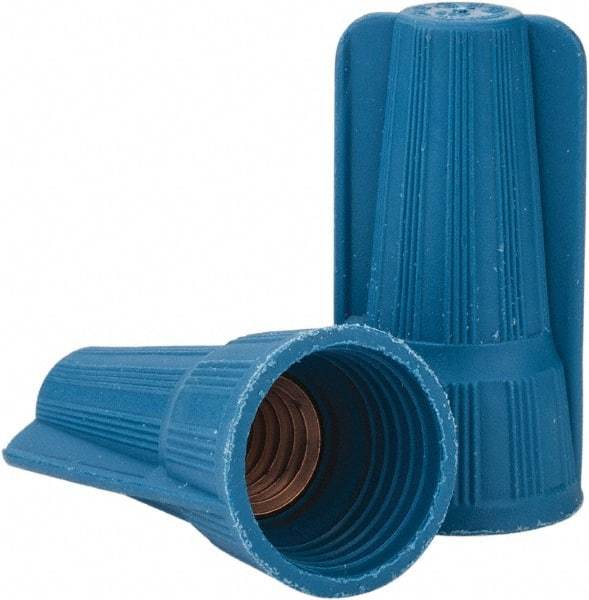 Thomas & Betts - 3, 12 to 1, 6 + 2, 8 AWG, Corrosion Resistant, Wing Twist on Wire Connector - Blue - Exact Industrial Supply