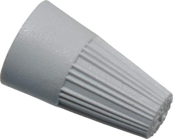 Thomas & Betts - 1, 22 + & 1, 20 to 2, 16 AWG, 300 Volt, Corrosion Resistant, Standard Twist on Wire Connector - Gray - Exact Industrial Supply