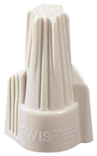 Ideal - 3, 22 to 3, 10 AWG, 600 Volt, Flame Retardant, Wing Twist on Wire Connector - Tan, 221°F - Exact Industrial Supply