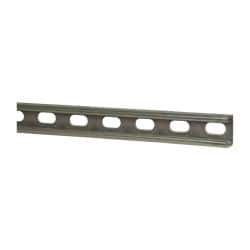 Thomas & Betts - 10' Long x 1-5/8" Wide x 13/16" High, 14 Gauge, Strip Steel, Half Slot Framing Channel & Strut - 0.075" Thick, Gold Galvanized - Exact Industrial Supply