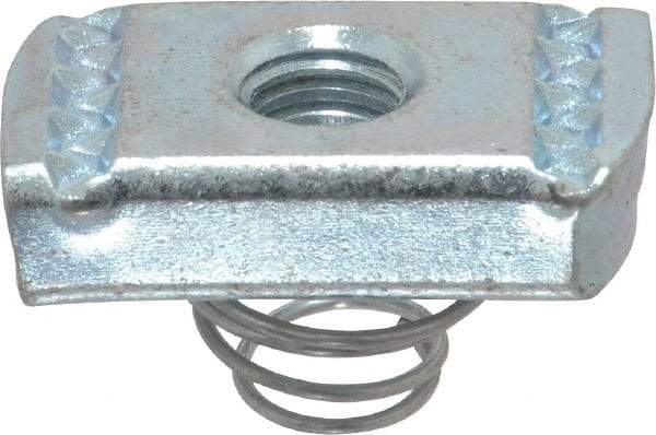 Thomas & Betts - Steel Short Spring Strut Nut - 3/8" Bolt, Used with Thomas & Betts Channel Type B Only - Exact Industrial Supply