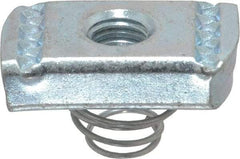 Thomas & Betts - Steel Short Spring Strut Nut - 3/8" Bolt, Used with Thomas & Betts Channel Type B Only - Exact Industrial Supply