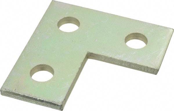 Thomas & Betts - Zinc Dichromate Steel Flat Plate Strut Fitting - Used with Joining Metal Framing Channel & Strut - Exact Industrial Supply