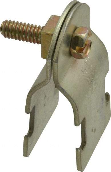 Thomas & Betts - 3/4" Pipe, 16 Gauge" Pipe or Tube Clamp - Gold Galvanized, 650 Lb Capacity - Exact Industrial Supply