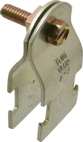 Thomas & Betts - 7/8" Pipe, 16 Gauge" Pipe or Tube Clamp - Gold Galvanized, 650 Lb Capacity - Exact Industrial Supply