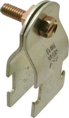 Thomas & Betts - 7/8" Pipe, 16 Gauge" Pipe or Tube Clamp - Gold Galvanized, 650 Lb Capacity - Exact Industrial Supply