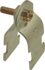 Thomas & Betts - 1" Pipe, 14 Gauge" Pipe or Tube Clamp - Gold Galvanized, 1,000 Lb Capacity - Exact Industrial Supply