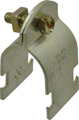 Thomas & Betts - 1-1/4" Pipe, 14 Gauge" Pipe or Tube Clamp - Gold Galvanized, 1,000 Lb Capacity - Exact Industrial Supply