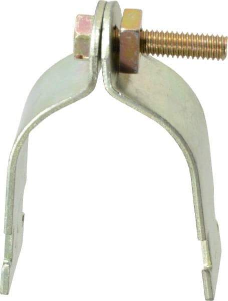 Thomas & Betts - 2" Pipe, 12 Gauge" Pipe or Tube Clamp - Gold Galvanized, 1,000 Lb Capacity - Exact Industrial Supply