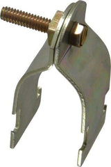 Thomas & Betts - 1" Pipe, 14 Gauge" Pipe or Conduit Clamp - Gold Galvanized, Rigid & IMC Conduit - Exact Industrial Supply