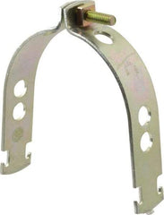 Thomas & Betts - 4" Pipe, 1/8 Gauge" Pipe or Conduit Clamp - Gold Galvanized, Rigid & IMC Conduit - Exact Industrial Supply